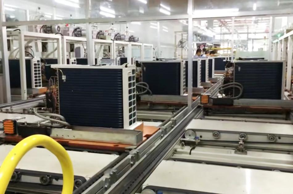 格雷希爾C系列自動公母接頭在空調外機出廠前抽真空及自動加液的應用